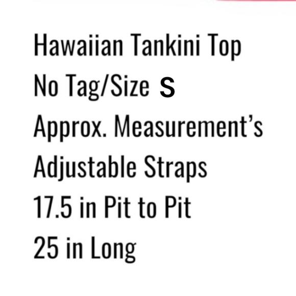 2 Swim Tops Women's Size S Strapless + Tankini Hawaiian Print EUC - Picture 8 of 9